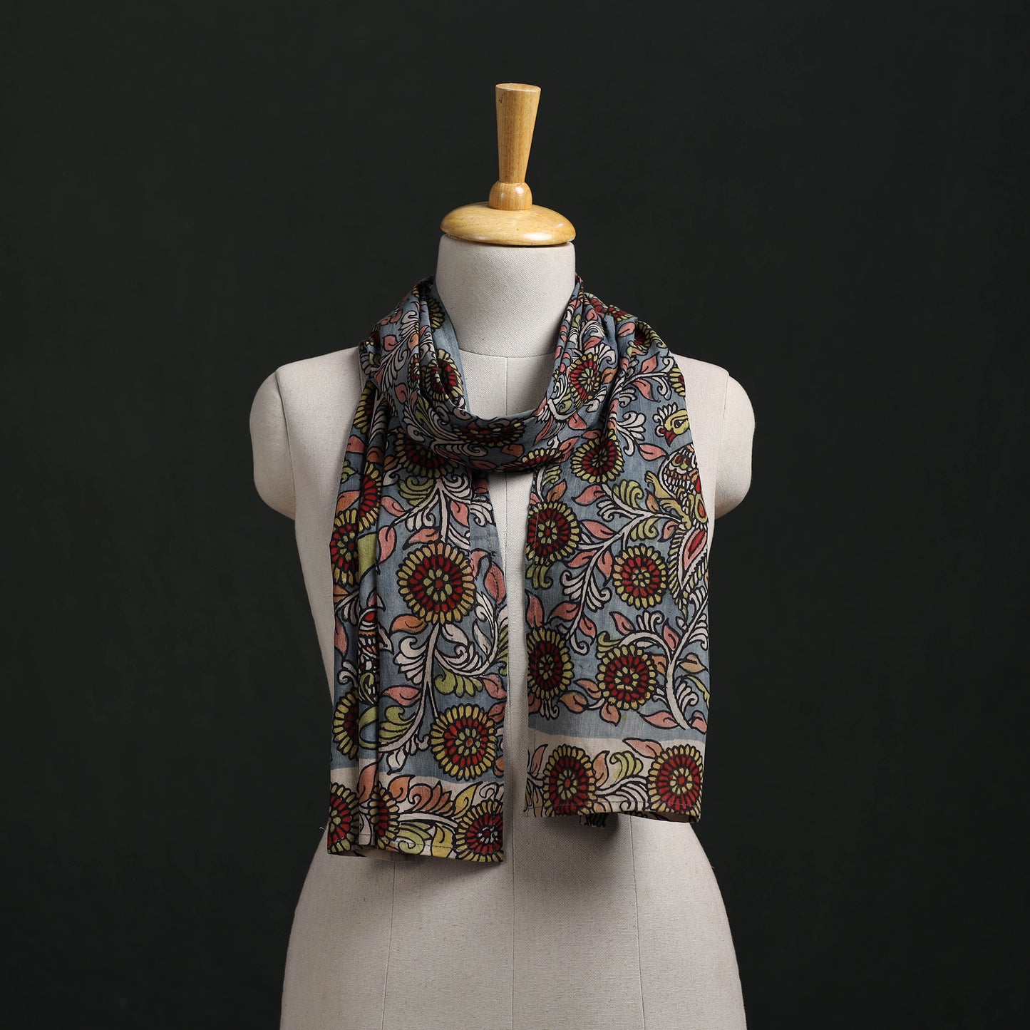Kalamkari Handpainted Cotton Stole 33