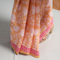 Sanganeri Block Printed Mul Cotton Saree