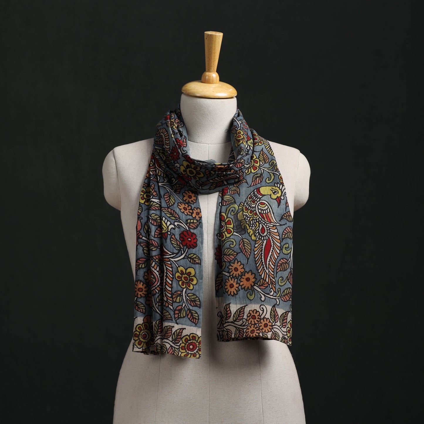 Kalamkari Handpainted Cotton Stole 34