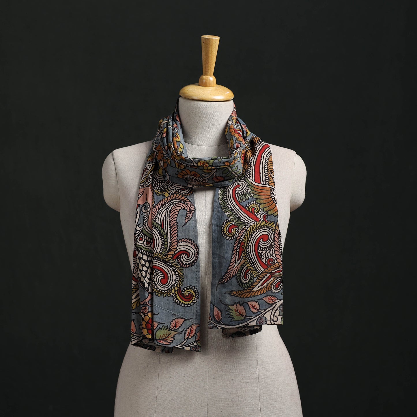 Kalamkari Handpainted Cotton Stole 35