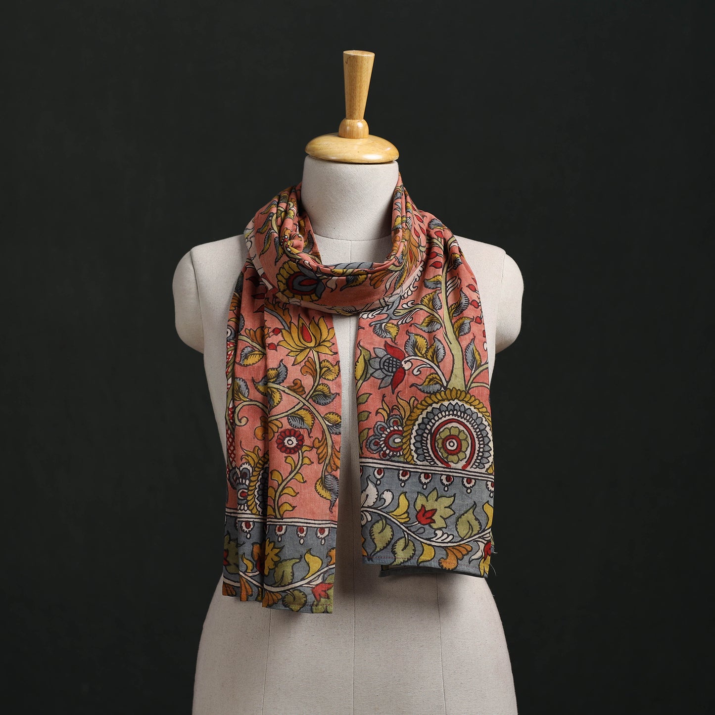 Kalamkari Handpainted Cotton Stole 36