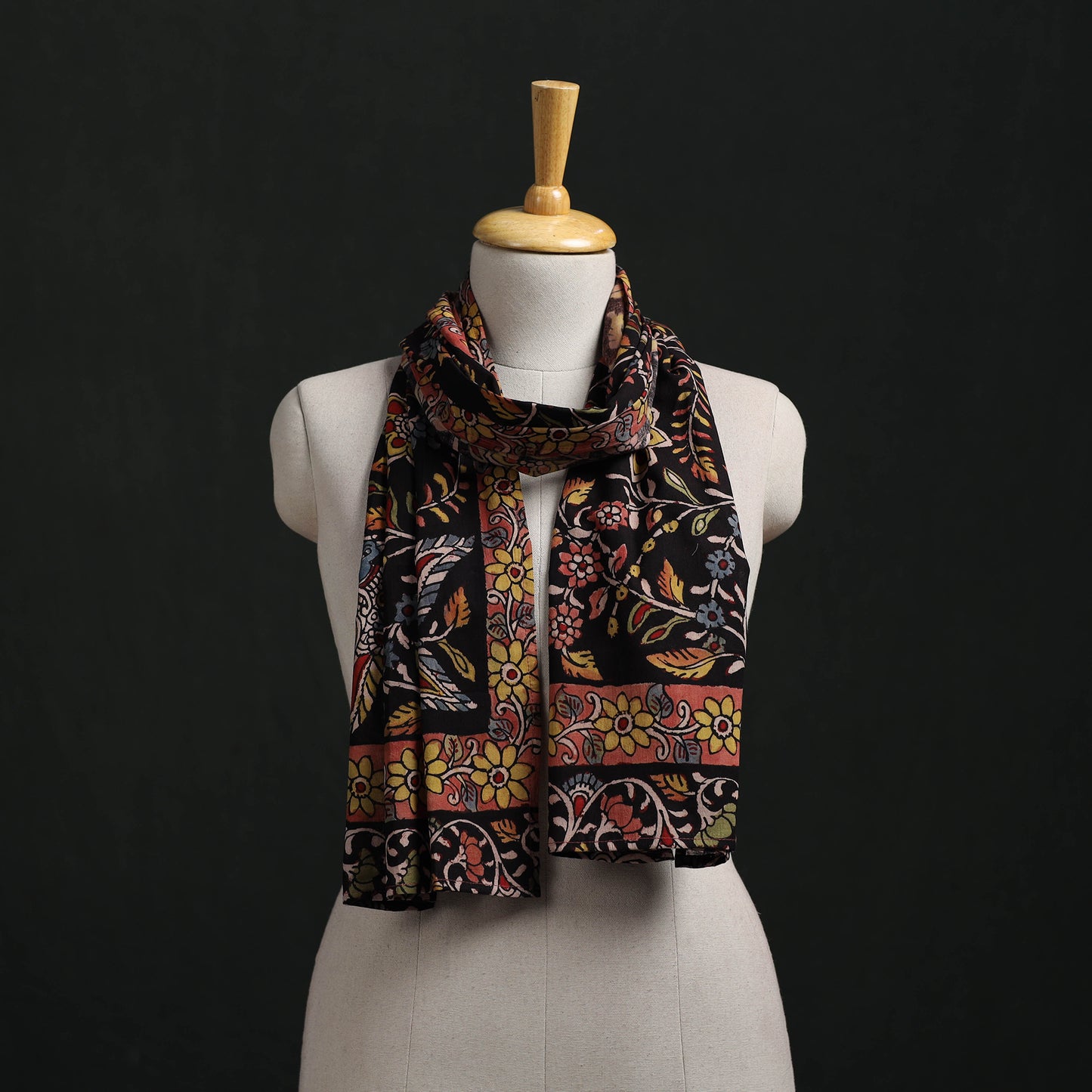 Kalamkari Handpainted Cotton Stole 37