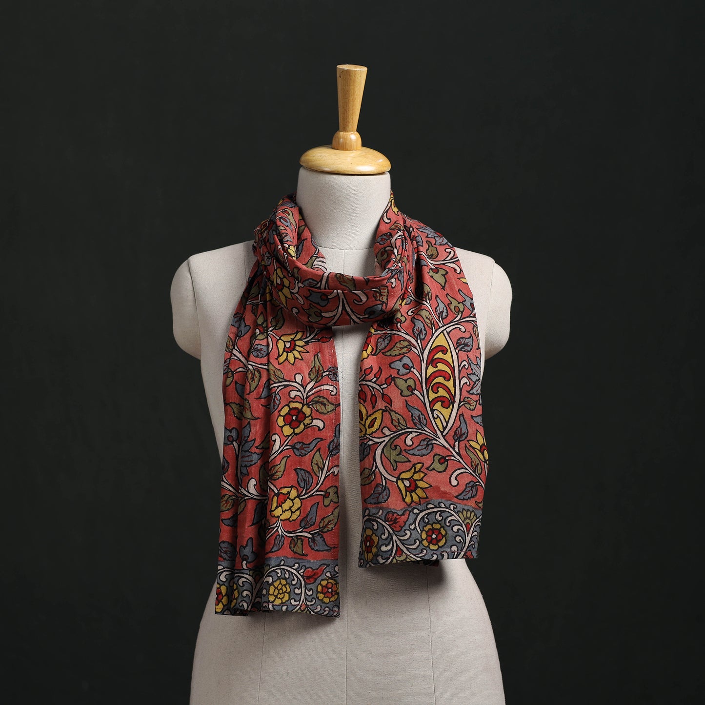 Kalamkari Handpainted Cotton Stole 39