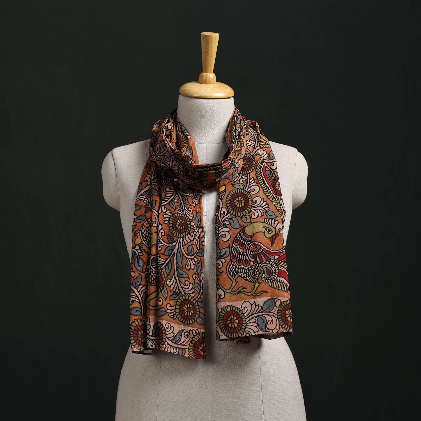 Kalamkari Handpainted Cotton Stole 43