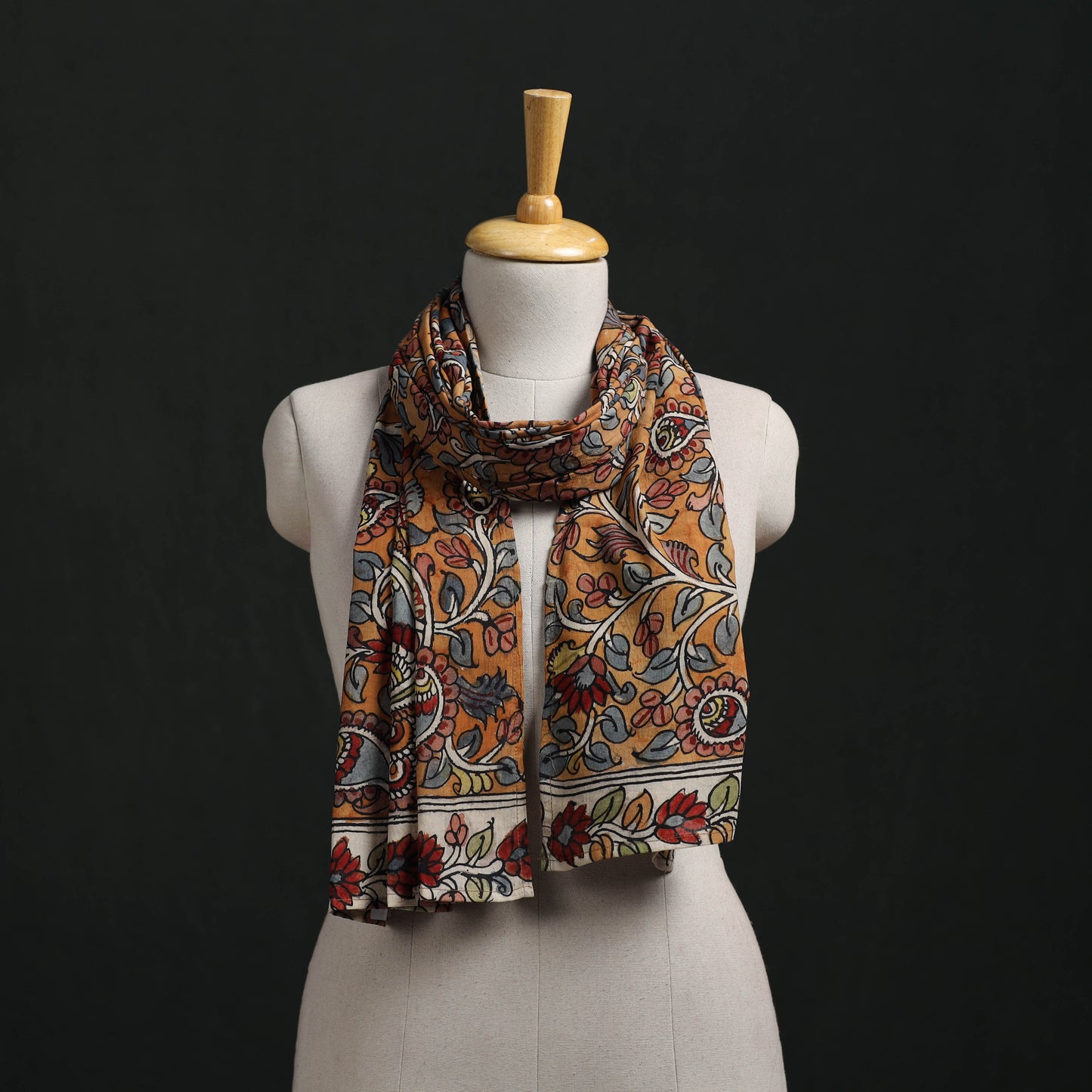 Kalamkari Handpainted Cotton Stole 44