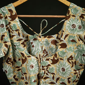 Sanganeri Hand Block Print Cotton Readymade Blouse 10
