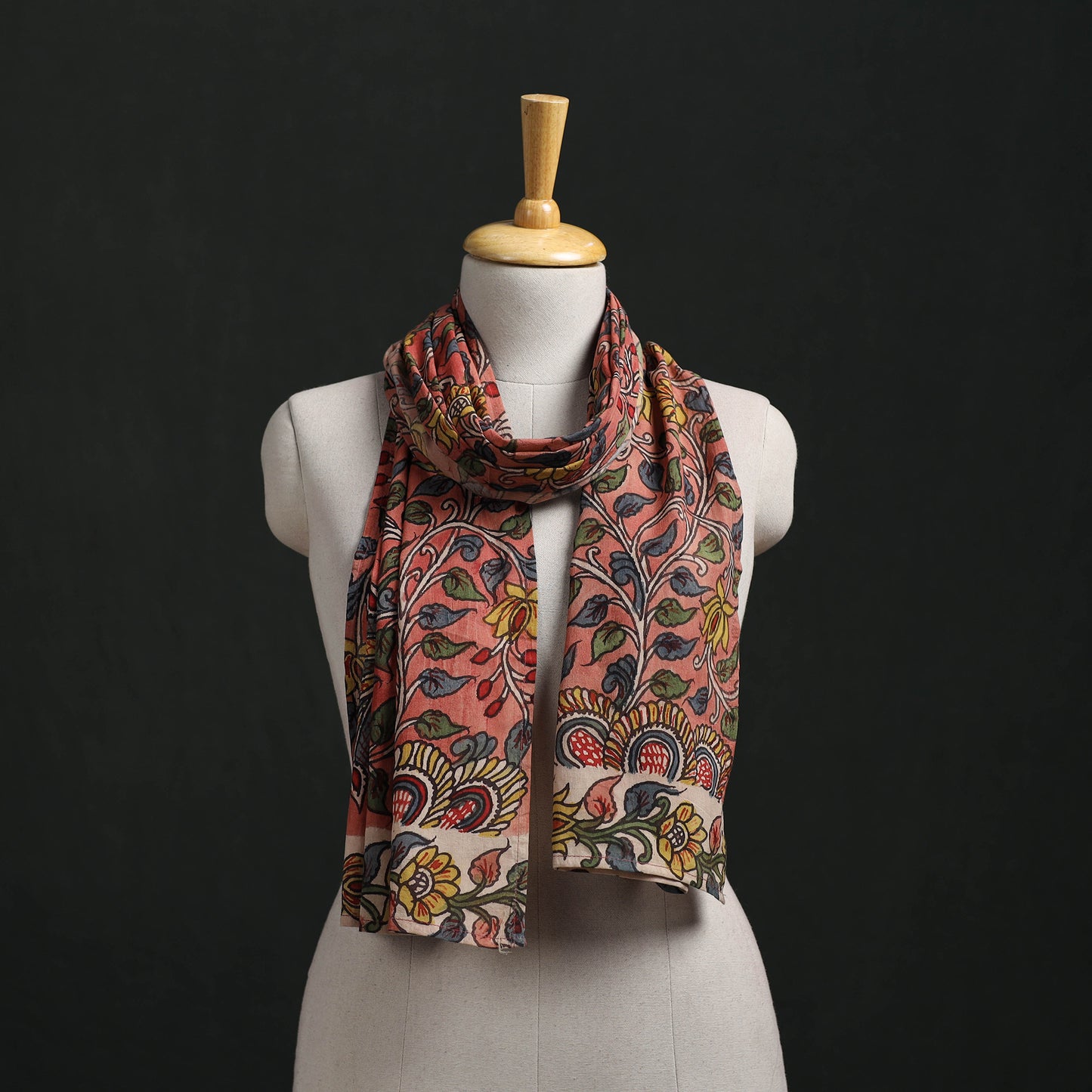 Kalamkari Handpainted Cotton Stole 46