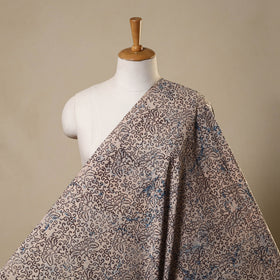 Beige Natural Dyed Cotton Bindaas Block Print Fabric