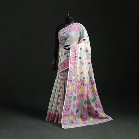 Silk Cotton Dhakai Jamdani Saree 06