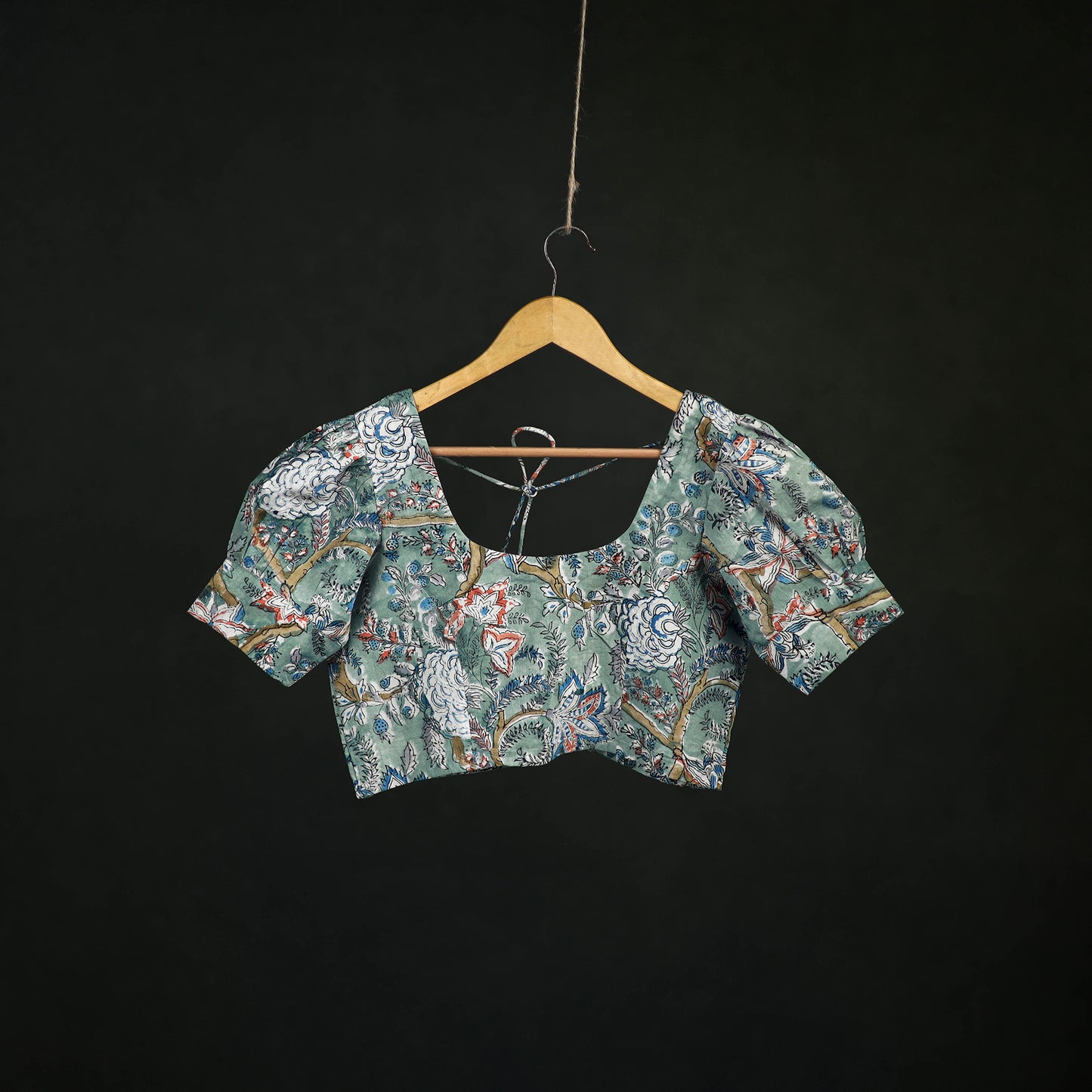 Sanganeri Hand Block Print Cotton Readymade Blouse 07