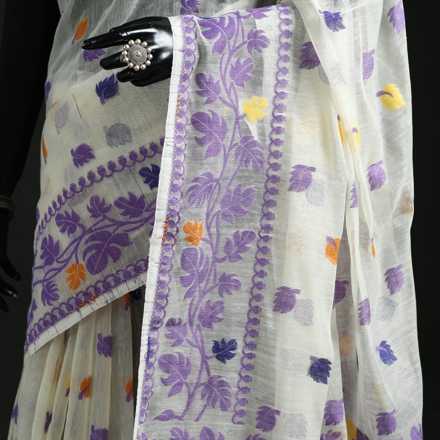 Silk Cotton Dhakai Jamdani Saree 07