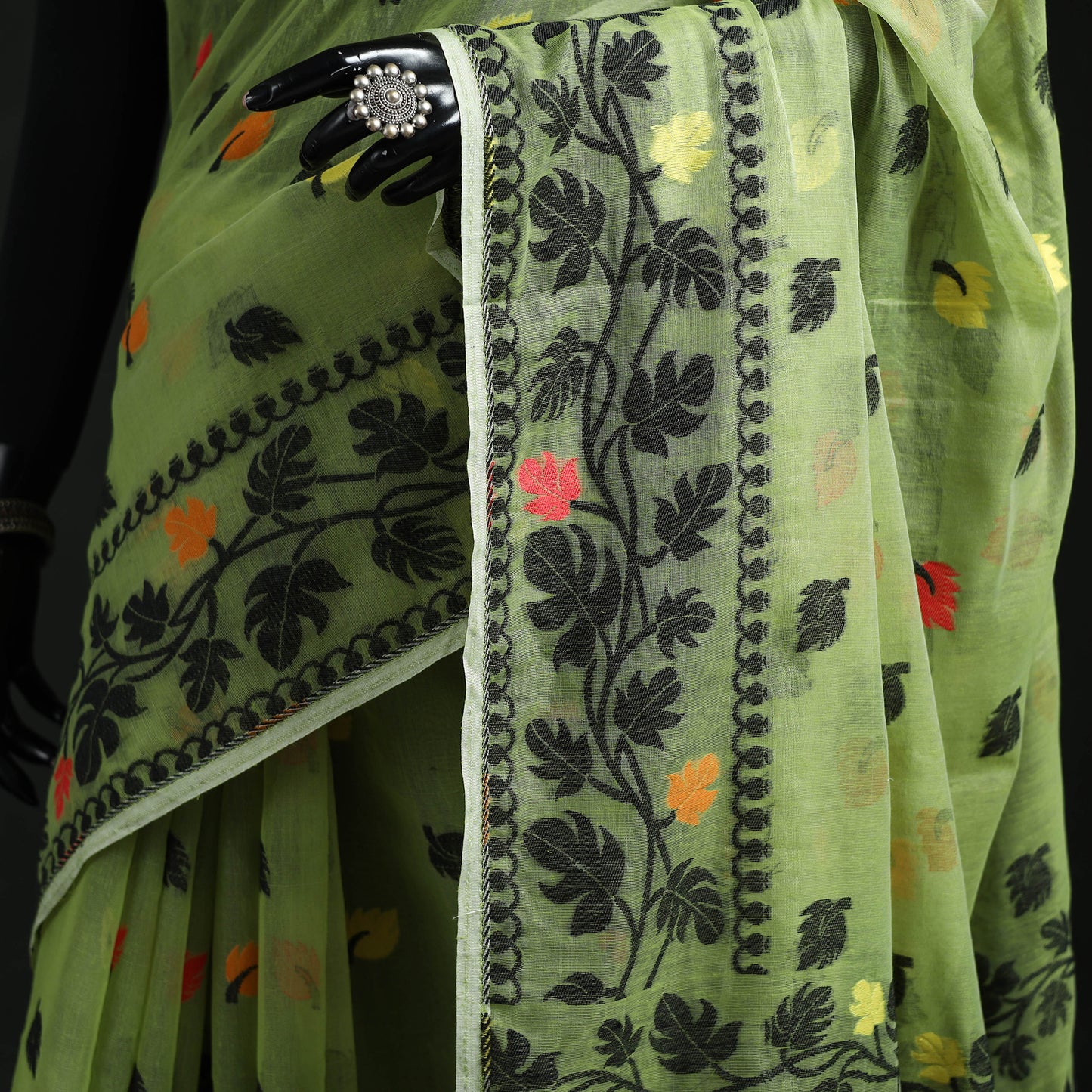 Silk Cotton Dhakai Jamdani Saree 09
