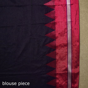 Blue - flower buta mercerized cotton ilkal saree 17