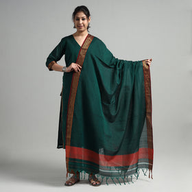 Green - Dharwad Cotton Kurta with Palazzo & Dupatta Set