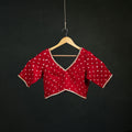 Bandhani Tie-Dye Cotton Readymade Blouse with Gota Work 01
