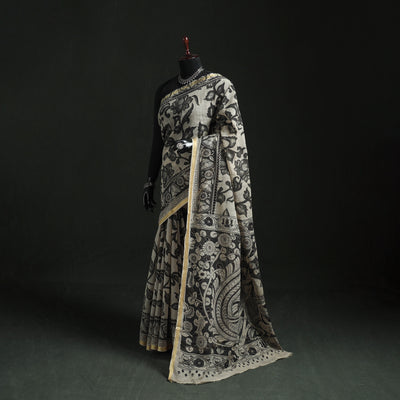 Kota Doria Cotton Printed Kalamkari Saree 03