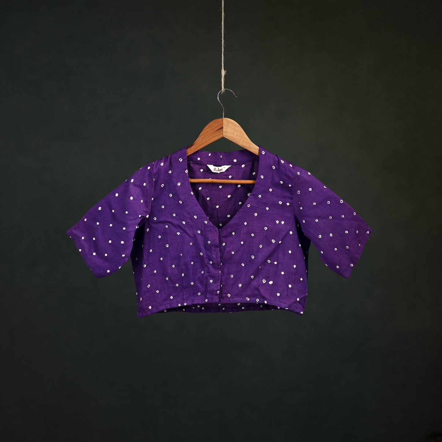 Bandhani Tie-Dye Cotton Readymade Blouse 06