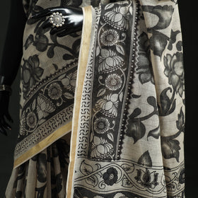 Kota Doria Cotton Printed Kalamkari Saree 03