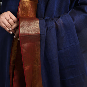 Navy Blue - Dharwad Cotton Kurta with Palazzo & Dupatta Set