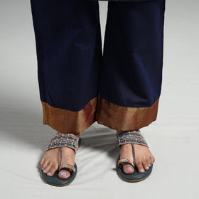 Navy Blue - Dharwad Cotton Kurta with Palazzo & Dupatta Set