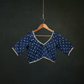 Bandhani Tie-Dye Cotton Readymade Blouse with Gota Work 02