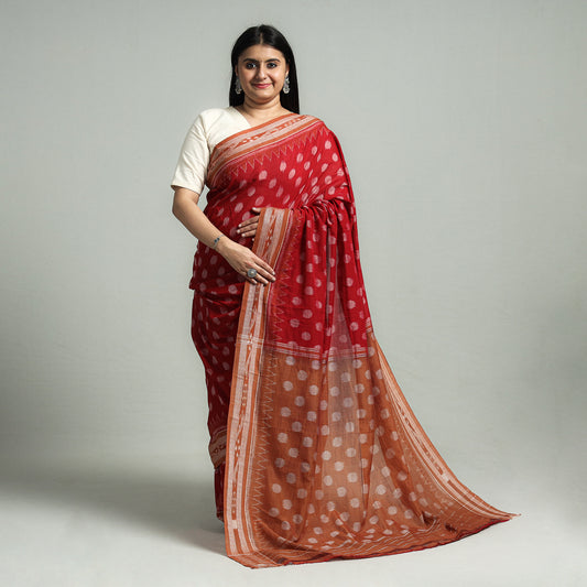 Multicolor - Khandua Ikat Weave Handloom Cotton Saree