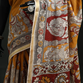 Kota Doria Cotton Printed Kalamkari Saree 06