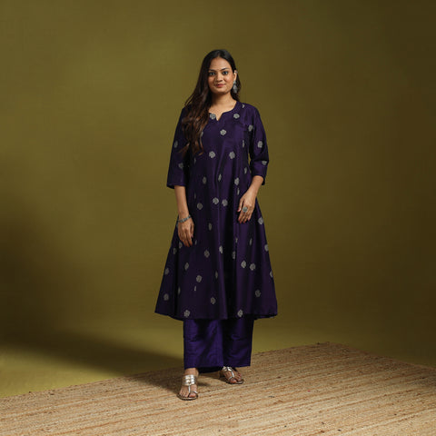 Spun Dupion Viscose Silk Thread Buti 2pc Kurta Set for women 01