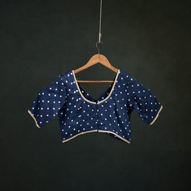 Bandhani Tie-Dye Cotton Readymade Blouse with Gota Work 02