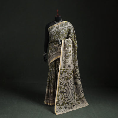 Kota Doria Cotton Printed Kalamkari Saree 07