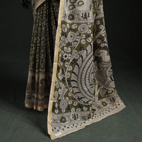 Kota Doria Cotton Printed Kalamkari Saree 07