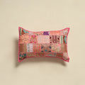 Hand Embroidered Khambadiya Patchwork Pillow Cover 01