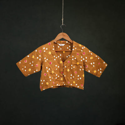 Bandhani Tie-Dye Cotton Readymade Blouse 07