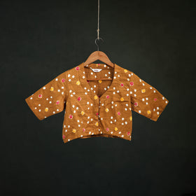 Bandhani Tie-Dye Cotton Readymade Blouse 07