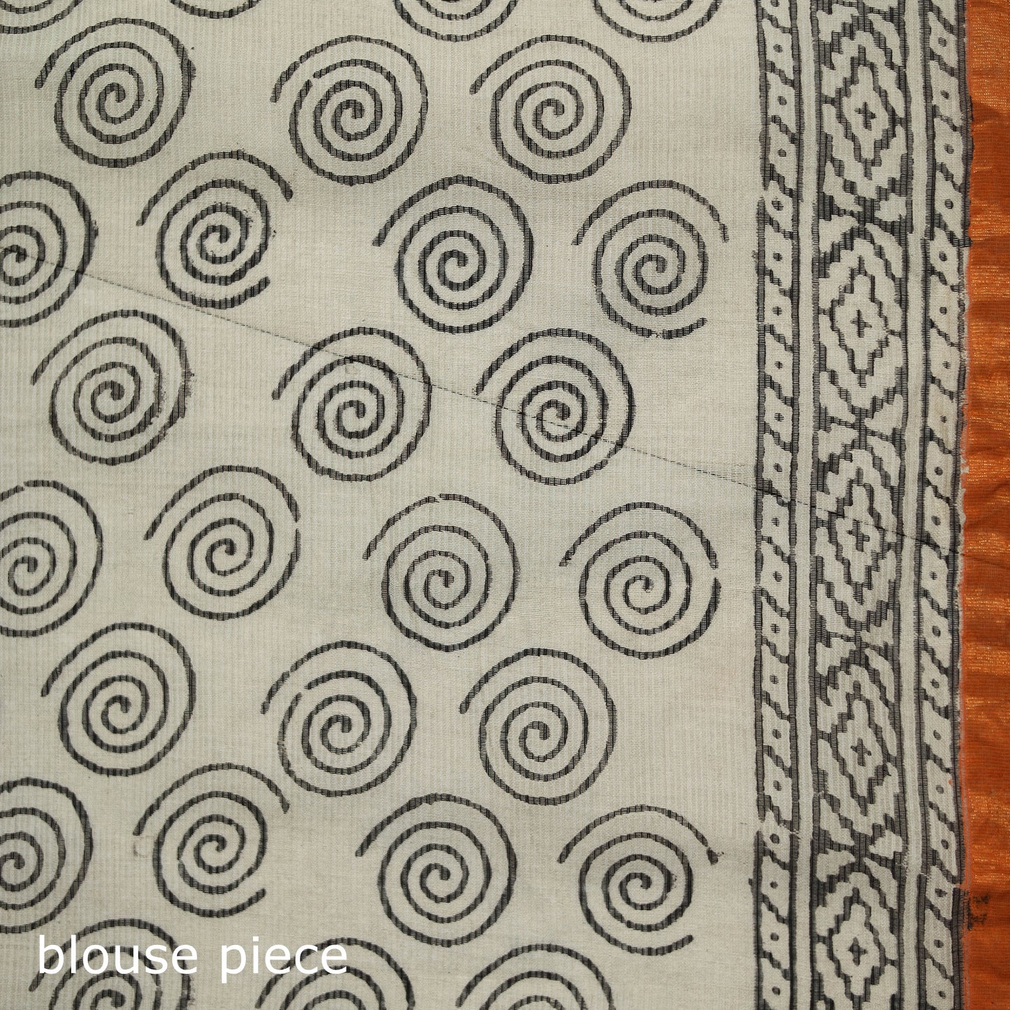 Blue - Sanganeri Hand Block Print Kota Doria Cotton Saree 14