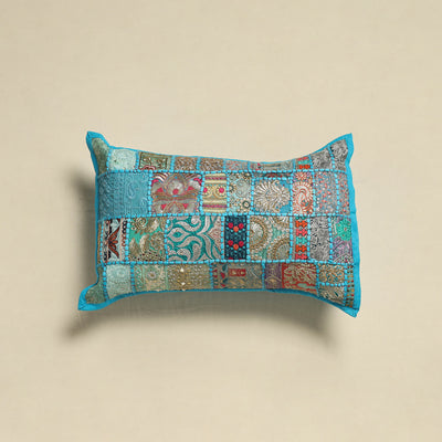Khambadiya Patchwork Hand Embroidered Pillow Cover 01