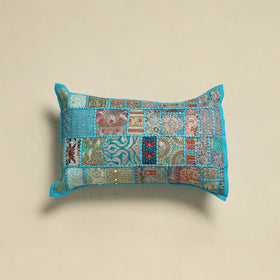 Khambadiya Patchwork Hand Embroidered Pillow Cover 01