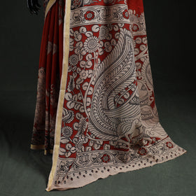 Kota Doria Cotton Printed Kalamkari Saree 11