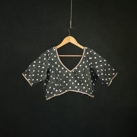 Bandhani Tie-Dye Cotton Readymade Blouse with Gota Work 04