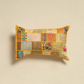 Khambadiya Patchwork Hand Embroidered Pillow Cover 04