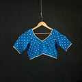 Bandhani Tie-Dye Cotton Readymade Blouse with Gota Work 03