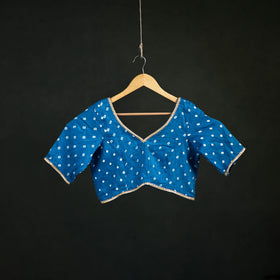 Bandhani Tie-Dye Cotton Readymade Blouse with Gota Work 03