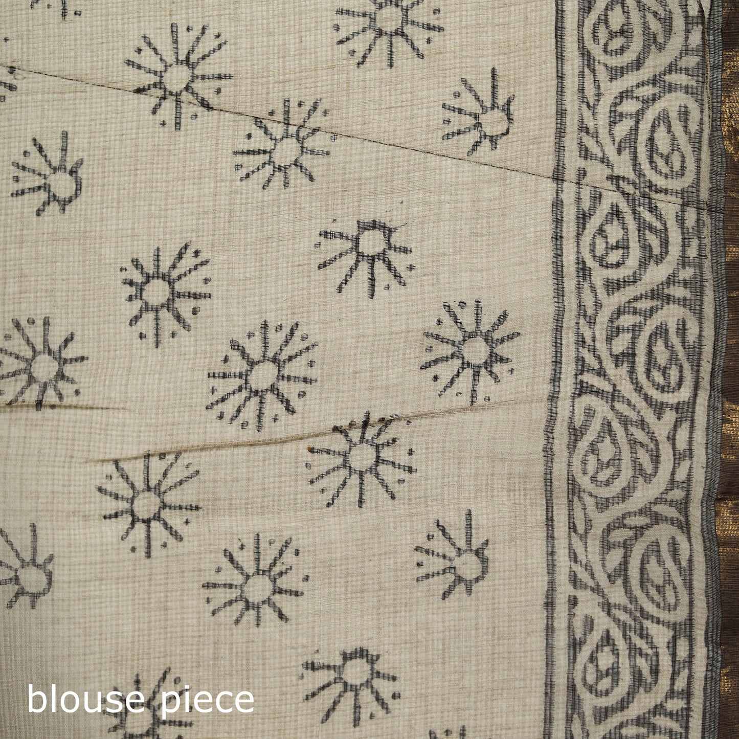 Multicolor - Bagru Hand Block Print Kota Doria Cotton Saree 18