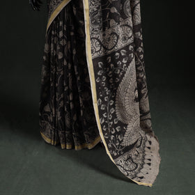 Kota Doria Cotton Printed Kalamkari Saree 13