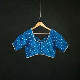 Bandhani Tie-Dye Cotton Readymade Blouse with Gota Work 03