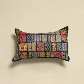 Khambadiya Patchwork Hand Embroidered Pillow Cover 07