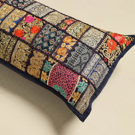 Khambadiya Patchwork Hand Embroidered Pillow Cover 07