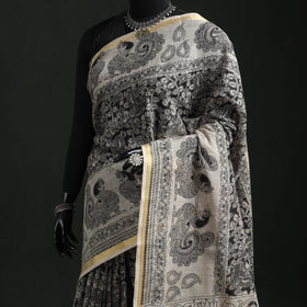 Kota Doria Cotton Printed Kalamkari Saree 15