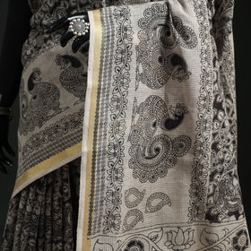 Kota Doria Cotton Printed Kalamkari Saree 15