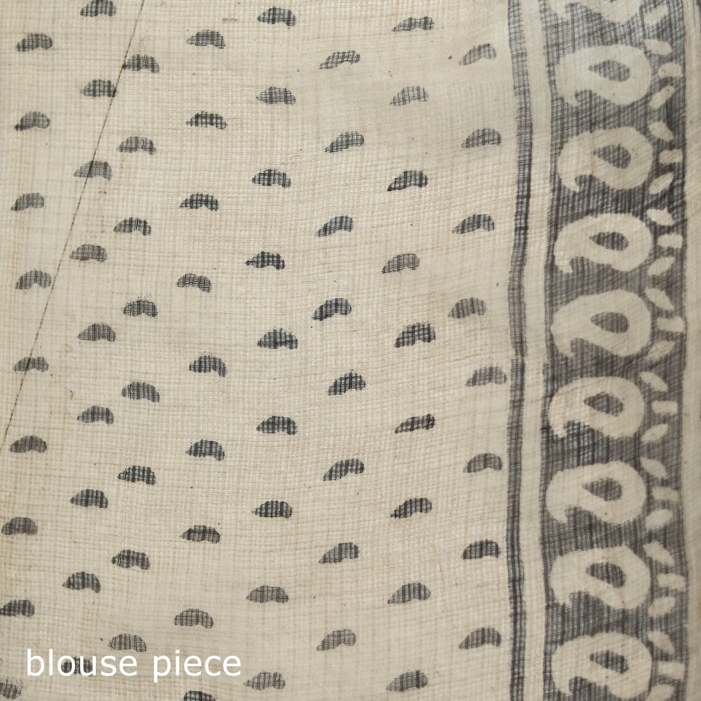 Black - Bagru Hand Block Print Kota Doria Cotton Saree 21